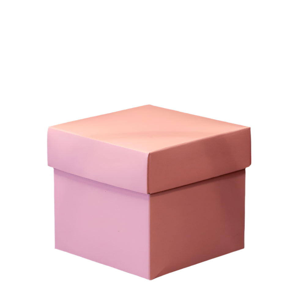 Cadeaudoosje kubus Roze. - Kadopapier.net