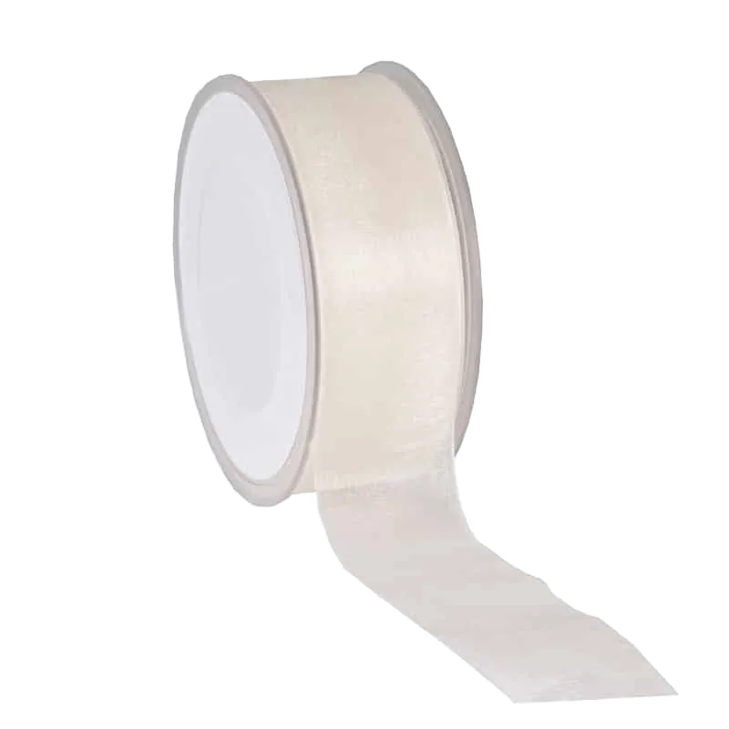 Creme Organza lint - Kadopapier.net