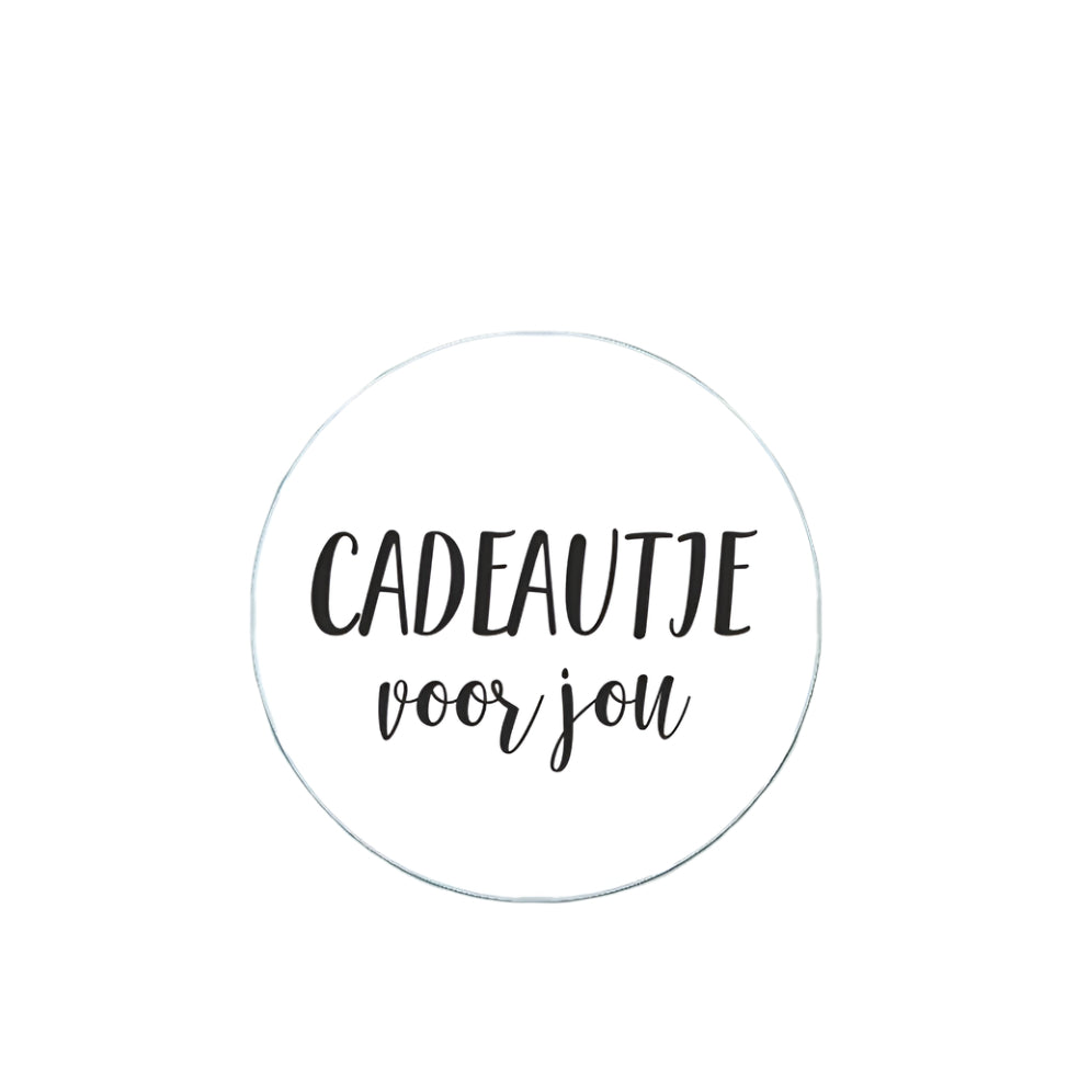 Etiket Cadeautje voor Jou Wit - Kadopapier.net