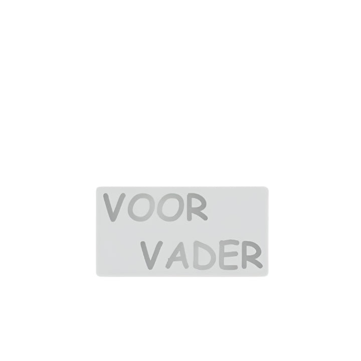 Rechthoek Zilver Voor Vader - Kadopapier.net