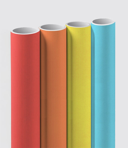 Assorti inpakpapier 4 zomerse kleuren