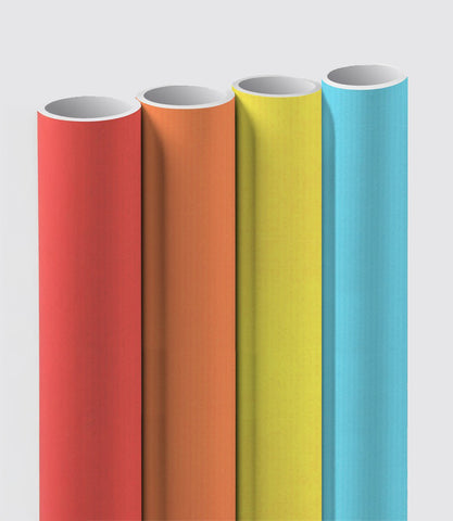 Assorti inpakpapier 4 zomerse kleuren