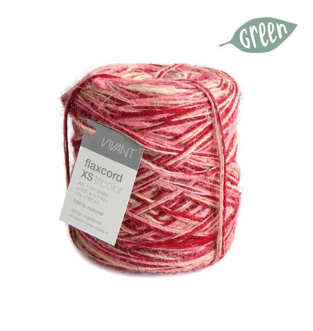 Jute touw tricolor fuchsia