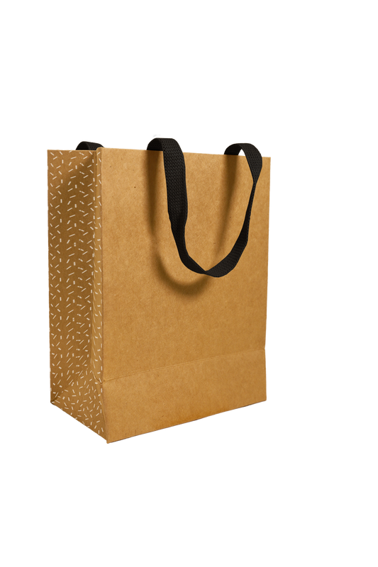 Luxe Papieren tas Kraft Stoffen handvaten