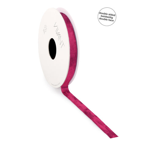 Double Face Velvet Lint Rood - Dubbelzijdig Fluweel - 5 Meter - Keuze uit 3 Breedtes