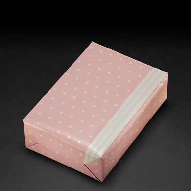 Inpakpapier Baby - Dubbelzijdig Stippen & Strepen - Roze & Lichtblauw - 100 g/m²