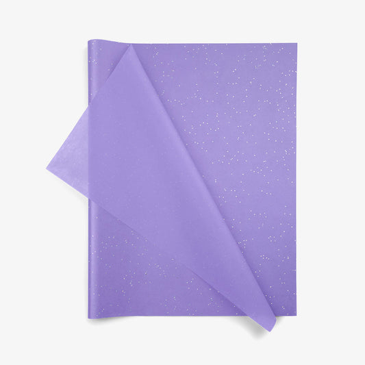 Vloeipapier Amethyst Gemstones - Paars met Zilveren Stippen - 50,8 x 76,2 cm - 200 Vellen