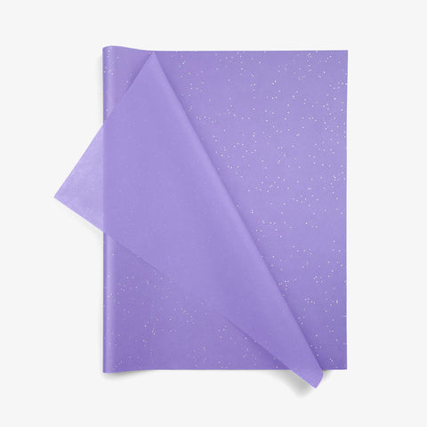 Vloeipapier Amethyst Gemstones - Paars met Zilveren Stippen - 50,8 x 76,2 cm - 200 Vellen