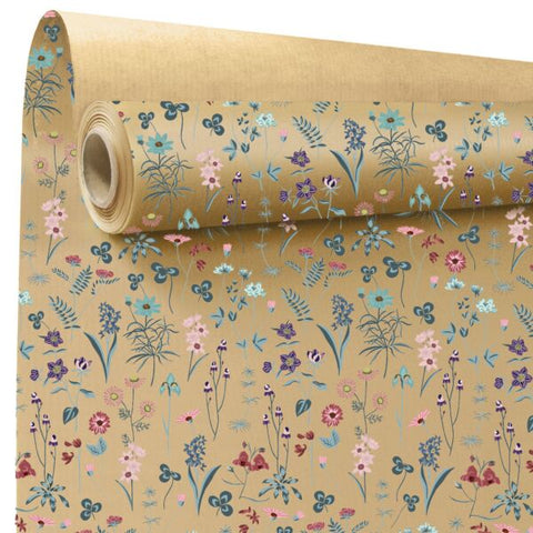 Herbier – Rol inpakpapier – Wilde bloemen patroon