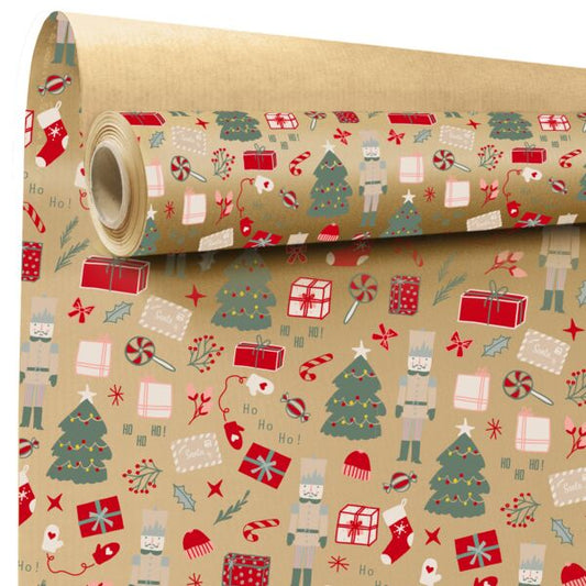 Noella – Rol inpakpapier – Kerst Rood