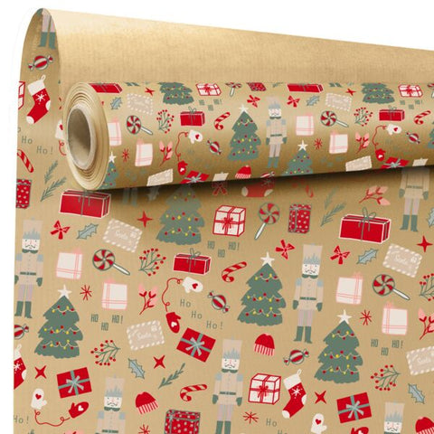 Noella – Rol inpakpapier – Kerst Rood