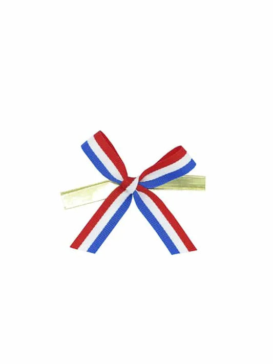 Satijnen Strikjes met Clip Rood-Wit-Blauw
