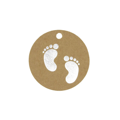 Kraftlabel Babyvoetjes Zilver