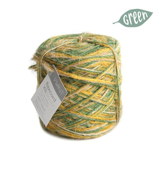 Jute touw tricolor groen