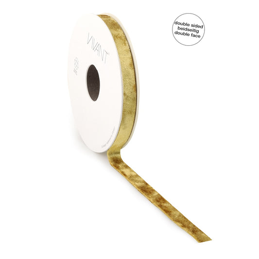 Dubbelzijdig Velvet Lint Goud - Double Face - 10mm / 25mm / 40mm - 5 meter
