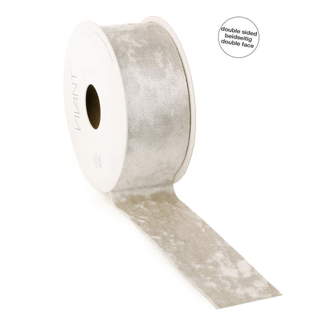 Double Face Velvet Ice Lint Off White - Dubbelzijdig Fluweel - 5 Meter