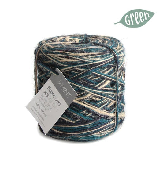 Jute touw tricolor blauw
