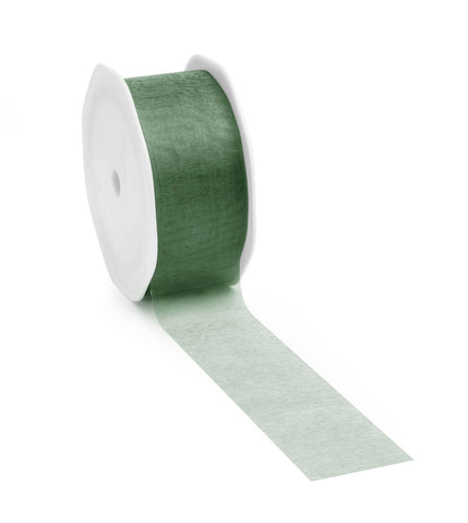 Donkergroen voile lint