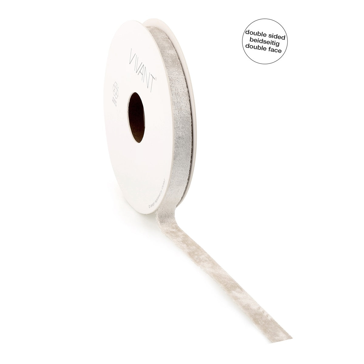 Double Face Velvet Ice Lint Off White - Dubbelzijdig Fluweel - 5 Meter