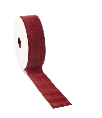 Velvet Lint Brique met Gouden Rand - Enkelzijdig - Luxe Fluweel - Cadeaulint