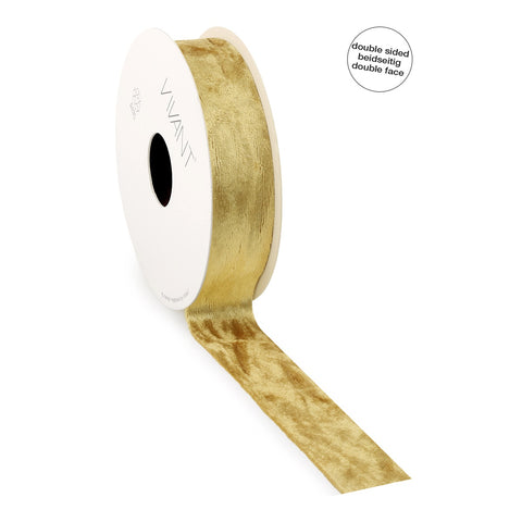 Dubbelzijdig Velvet Lint Goud - Double Face - 10mm / 25mm / 40mm - 5 meter