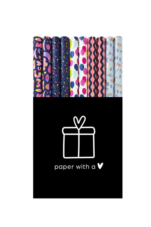 CELEBRATIONS – Cadeaupapier – 50 Rollen Duurzaam Graspapier in Displaybox