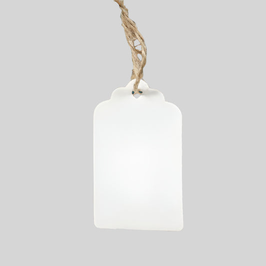 Cadeaulabel Retro Wit groot - Kadopapier.net