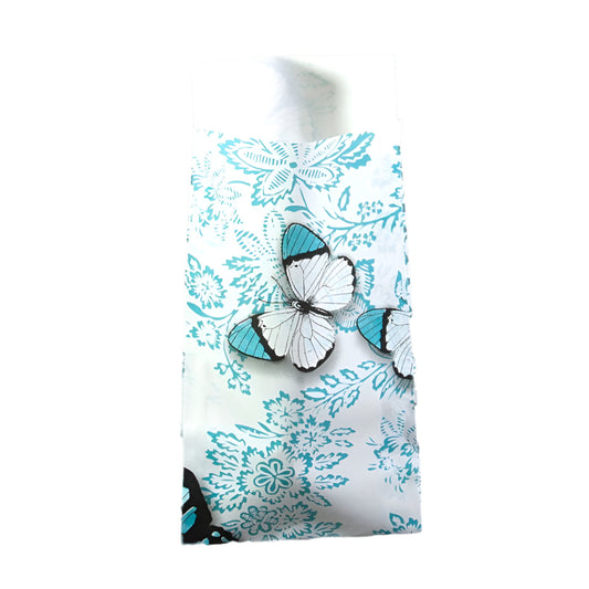 Cadeauzakje Vlinders Turquoise - Kadopapier.net