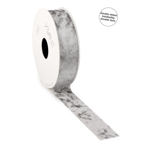 Double Face Velvet Ice Lint Zilver - Dubbelzijdig Fluweel - Luxe Uitstraling - 3 Breedtes - 5 Meter