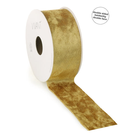 Dubbelzijdig Velvet Lint Goud - Double Face - 10mm / 25mm / 40mm - 5 meter