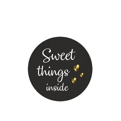 Etiket Sweet things Inside - Kadopapier.net