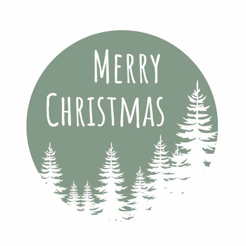 Olijf Groen Merry Christmas Stickers