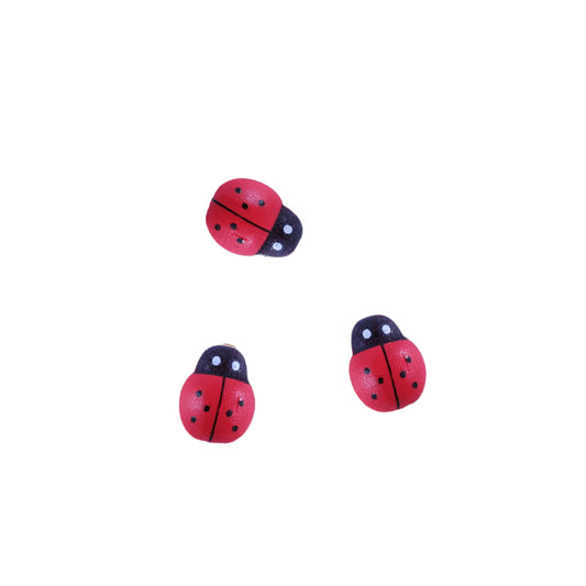 Houten Lieveheersbeestje Rood - Kadopapier.net