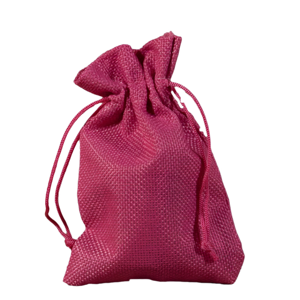 Jute kadozakje Fuchsia - Kadopapier.net