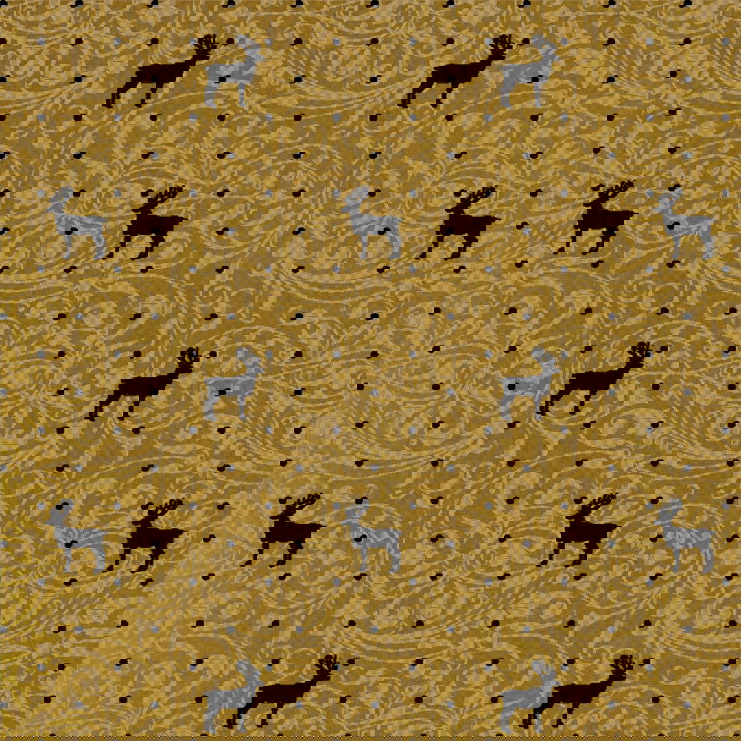 Kerstpapier Reindeer du Monde Goud - Kadopapier.net