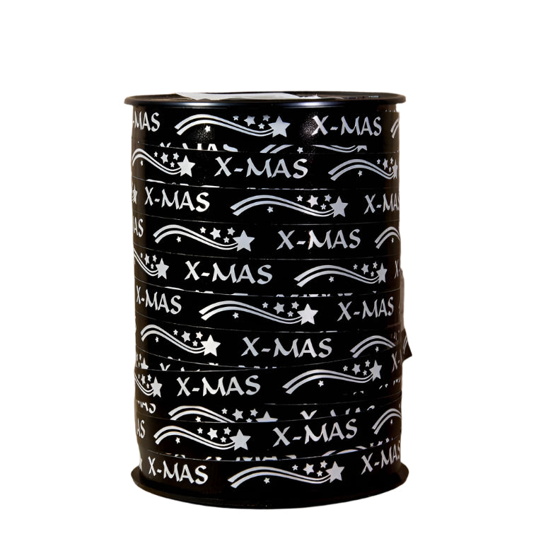 Krullint X-Mas Zwart - Kadopapier.net