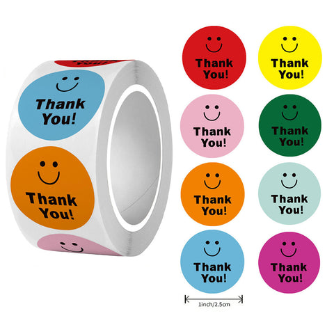 Sluitsticker Thank you smiley