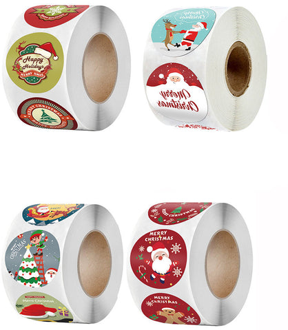4 soorten Sluitstickers kerst