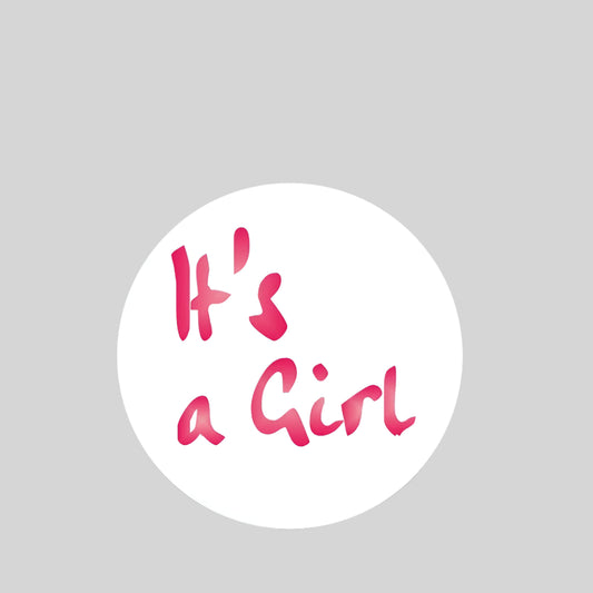 Old School etiket "It's a Girl" - Kadopapier.net