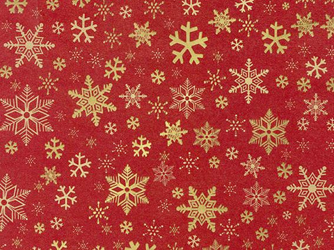 SNOW CRYSTAL - Kerst Inpakpapier - 65gr - 100% Recycled Kraft – FSC