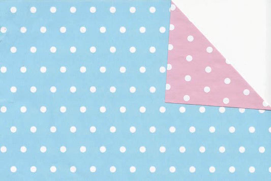Vellen Inpakpapier Small Dots Blue/Pink