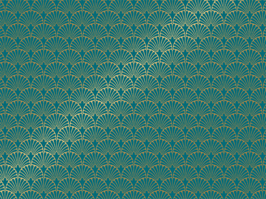 Vellen Inpakpapier Victoria Petrol