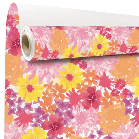 Floral - Rol inpakpapier – Gekleurd met bloemenpatroon