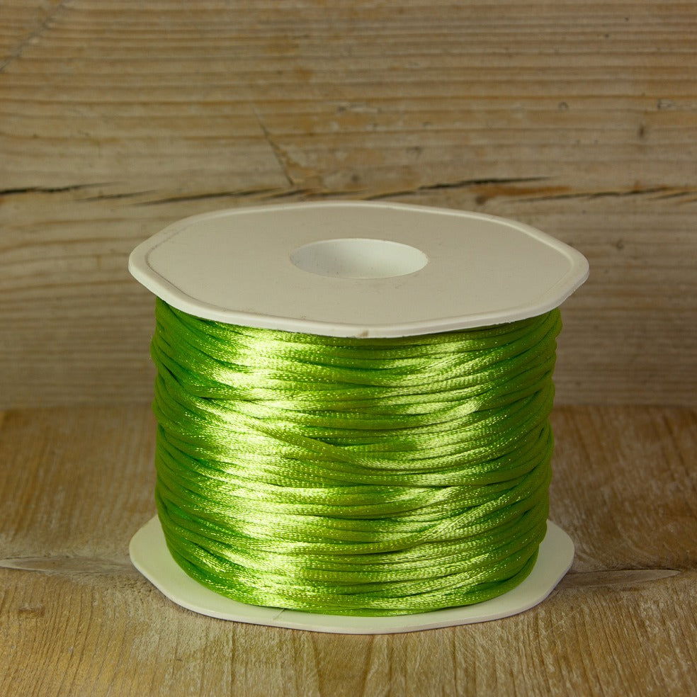 Satijnkoord Lime - Kadopapier.net