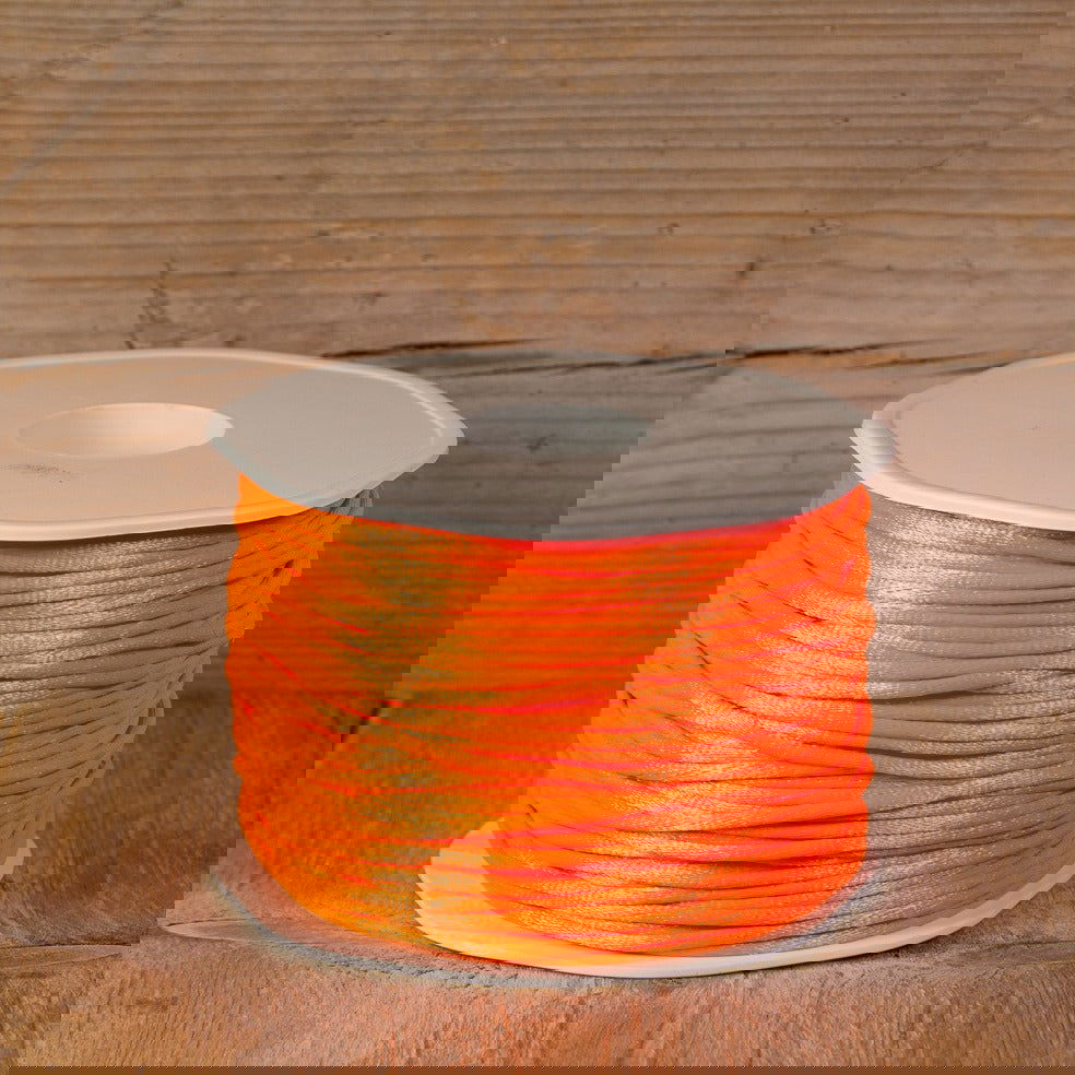 Satijnkoord Neon Oranje - Kadopapier.net