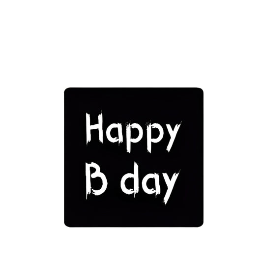 Schoolbord etiketten Happy B Day - Kadopapier.net