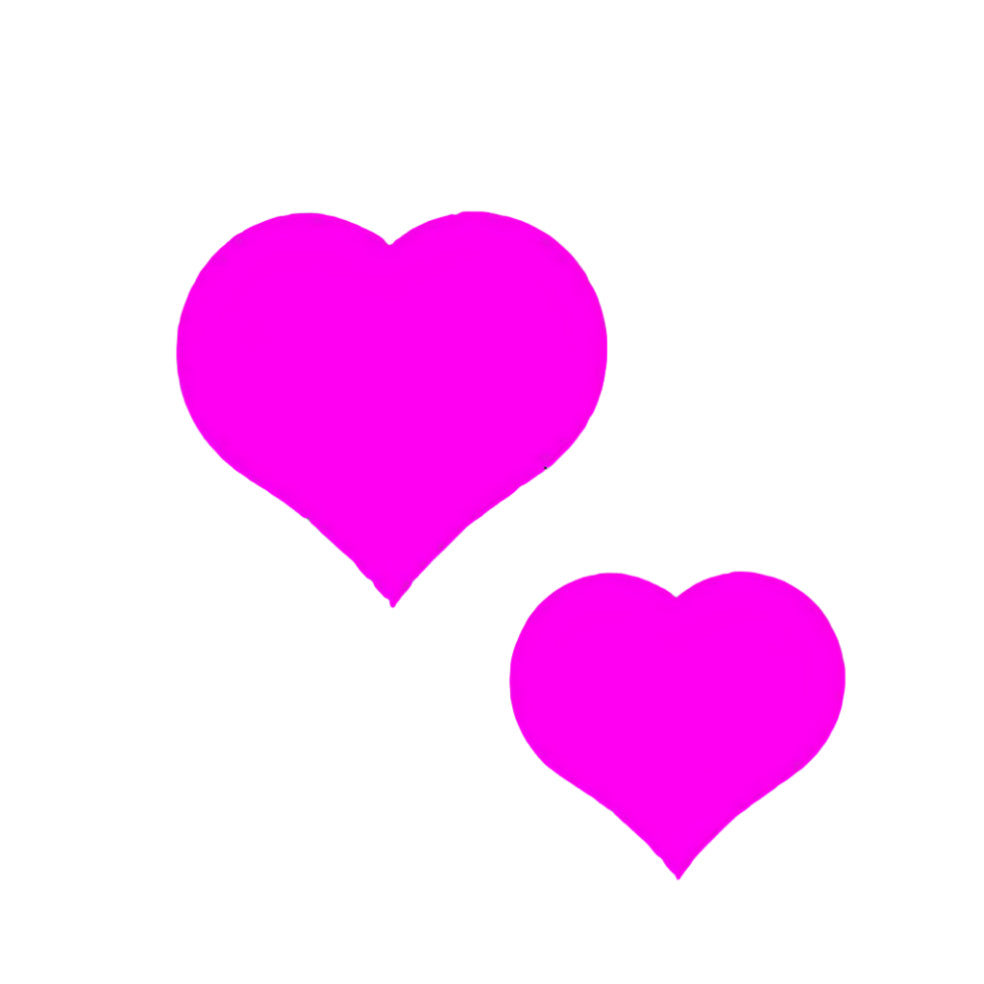 Sluitsticker Hart Fluor Roze - Kadopapier.net