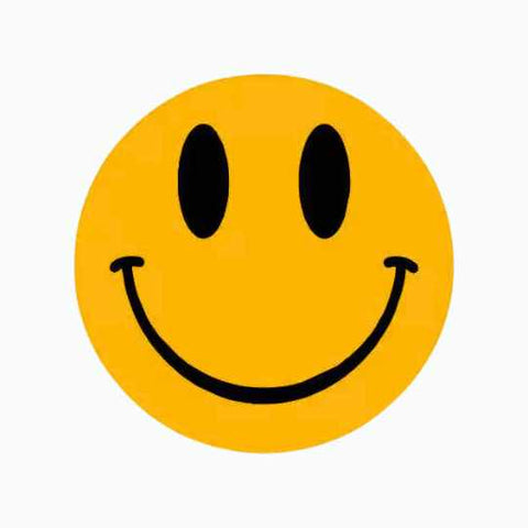 Wensetiket Smiley mix kleuren -Sticker-Etiket