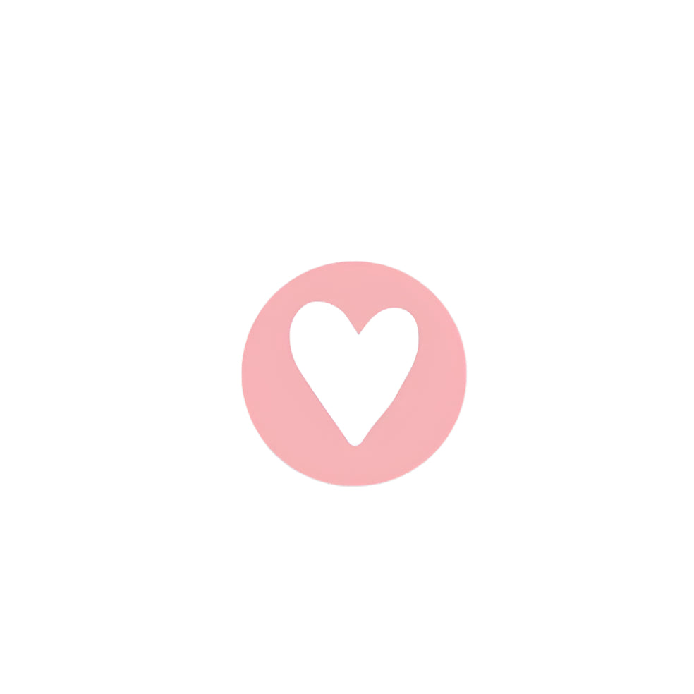 Sticker roze Hart klein - Kadopapier.net