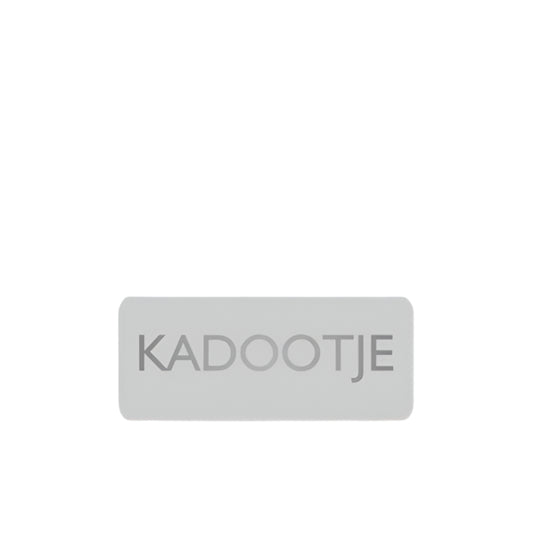 Wensetiket Kadootje Zilver - Kadopapier.net